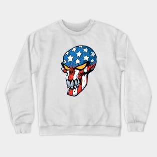 flag skull Crewneck Sweatshirt